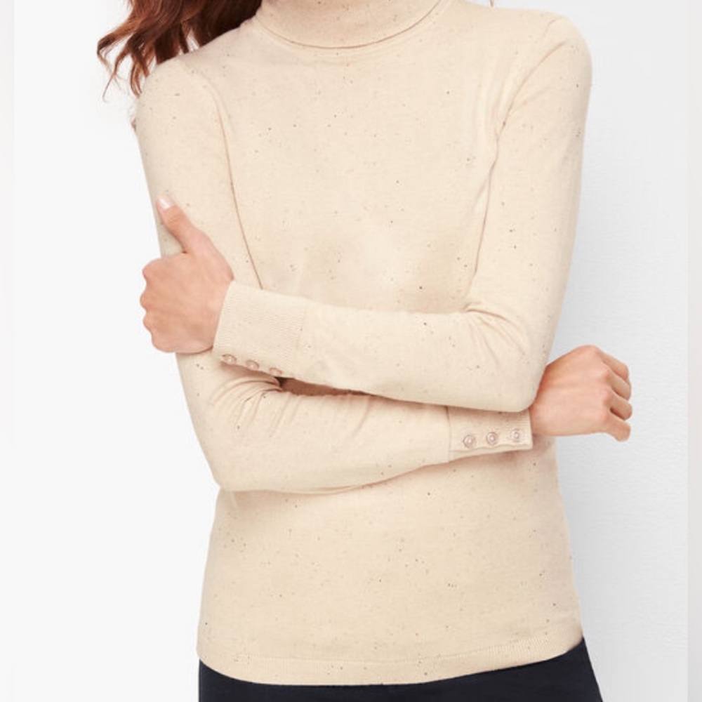 Talbots Beige Turtleneck Sweater